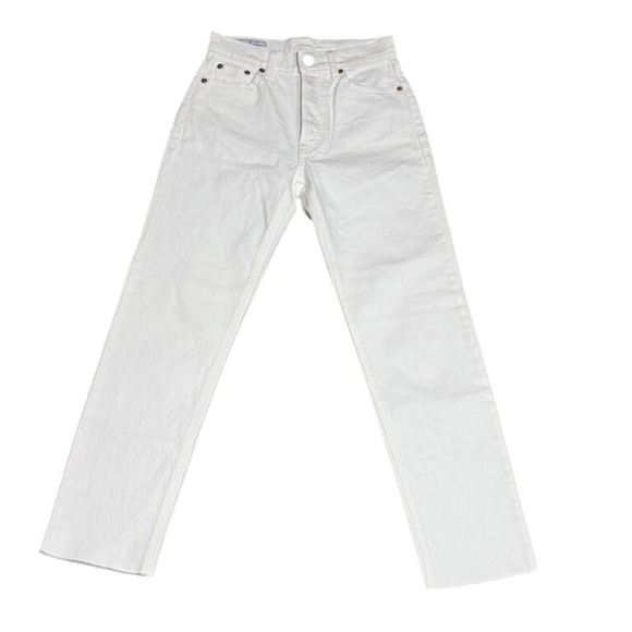 GAP Cheeky Straight High Rise White Jeans Women's Size 25 - Picture 2 of 4